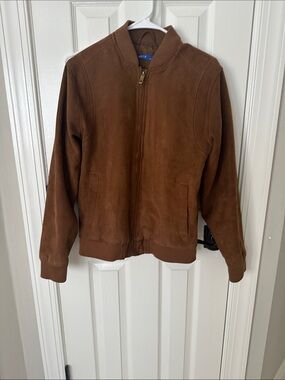 Apt. 9 Brown Suede Bomber Jacket